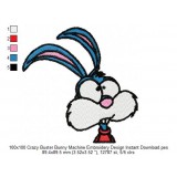 100x100 Crazy Buster Bunny Machine Embroidery Design Instant Download